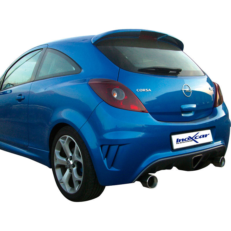 InoXcar, Kaksoisurheiluputkisto, sopii Opel Corsa D 1.6 OPC (192HP) 2006- Vasen/Oikea 102mm Racing