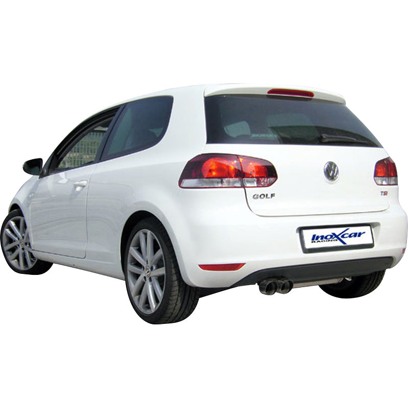 InoXcar, urheilupakoputki, sopii Volkswagen Golf VI 1.4TSi (160HP) 2008- 2x80mm Kilpa
