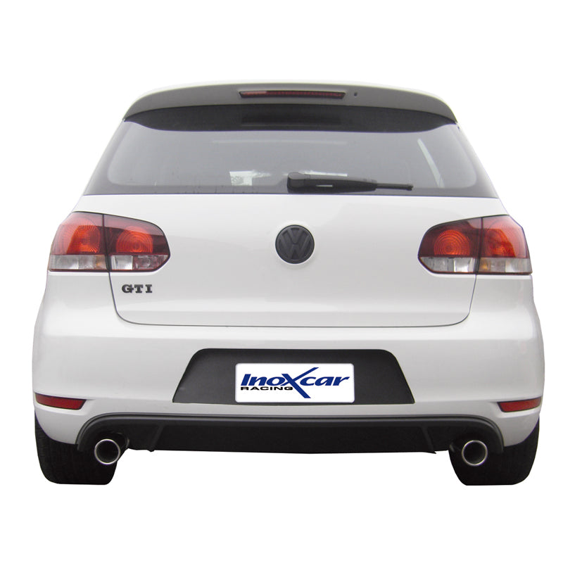 InoXcar, kaksoisurheiluputkisto, sopii Volkswagen Golf VI GTi 2.0TSi (210HP) 2009- Vasen/Oikea 80mm
