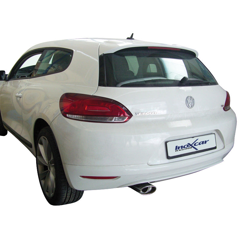 InoXcar, Urheilupakoputki, sopii Volkswagen Scirocco 1.4 TSi (122HP) 2008- 120x80 Oblique