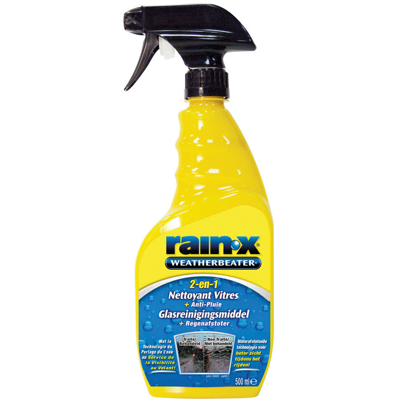 Rain-X, 2-in-1 lasinpesuaine ja sadehylkivä aine - 500ml