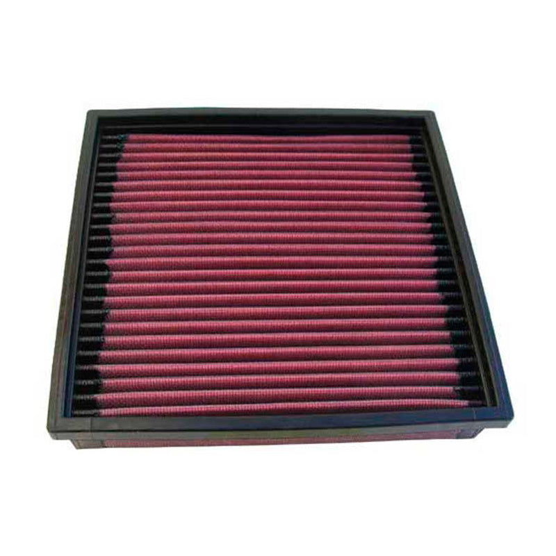 K&N, paneelisuodatin, sopii Audi 100, 200, 5000, Daimler Double Six, Jaguar XJ, Lada Niva, Porsche 912, 914, 924, Seat Terra, Trabant, VW Polo, Transporter T2, T3, Volvo 242, 244, 245 (33-2003)
