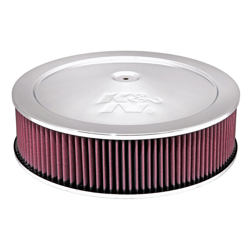 K&N Runt luftfilter - 130 mm fläns, 356 mm diameter, 95 mm höjd, 32 mm fallbas (60-1290)