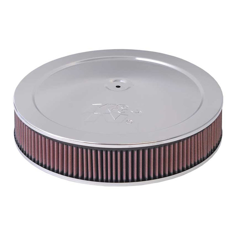 K&N Runt luftfilter - 130 mm fläns, 356 mm diameter, 64 mm höjd (60-1400)