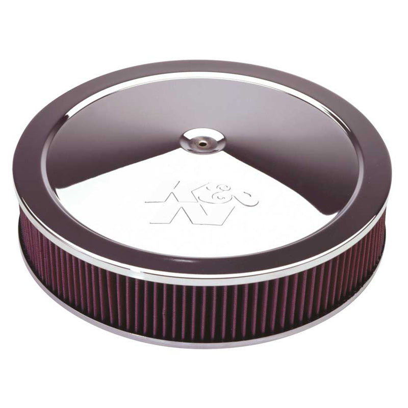 K&N Runt luftfilter - 186 mm fläns, 406 mm diameter, 83 mm höjd, 25 mm fallbas (60-1640)