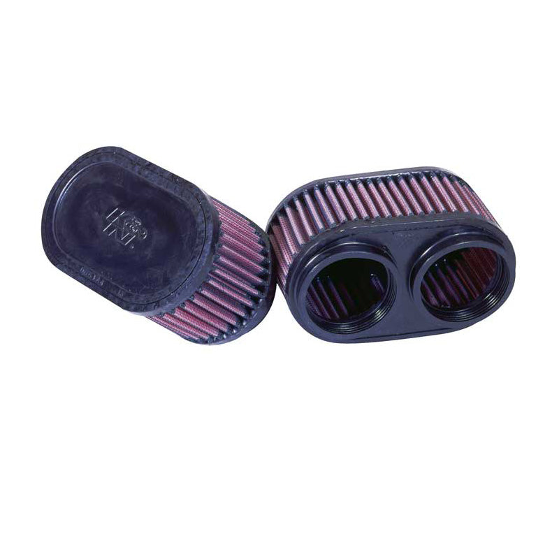 K&N universaali ovaali ilmansuodatin, 60mm kaksoislaippa, 159mm x 95mm, 76mm korkeus (2 kpl) (RU-2922)