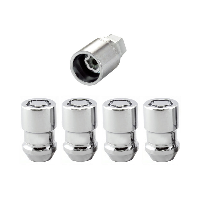 McGard, pyörän lukkomutterit M12x1.50 - kartiomainen - 37mm (19mm kanta) - 4 kpl:n sarja + avain