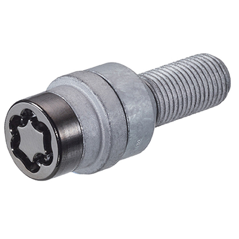 McGard, Pyörän lukituspultit M14x1.50 - Musta - Pyöreä kartio R14 - Pituus 27mm (17mm kanta) - Sarja 4 kpl + avain