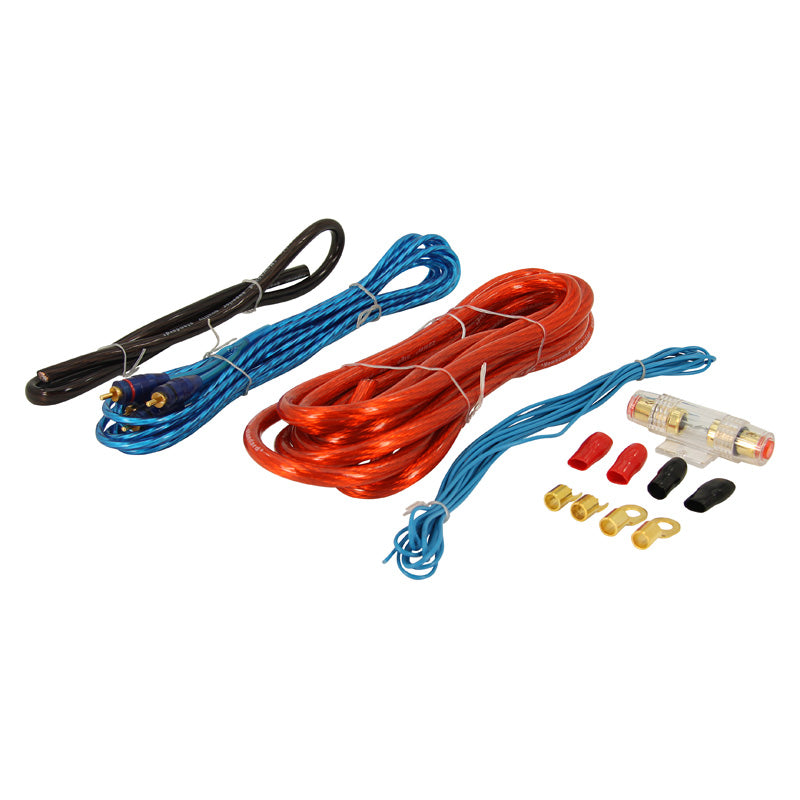 Newsound, kaapelisarja 1250Watt - 25mm² - 5m virtakaapeli ja RCA-kaapeli sulakkeella