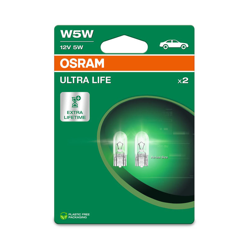 Osram, Ultra Life -halogeenilamput - T10 - 12V/5W - 2 kpl.