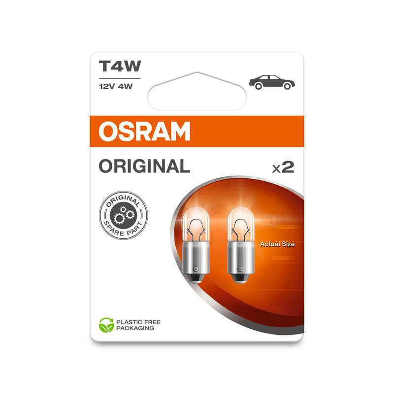 Osram, alkuperäiset halogeenilamput - BA9S - 12V/4W - 2 kappaleen sarja.