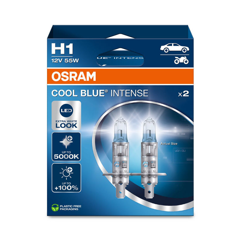 Osram, Cool Blue Intense halogeenipolttimot - H1 - 12V/55W - 2 kpl:n setti