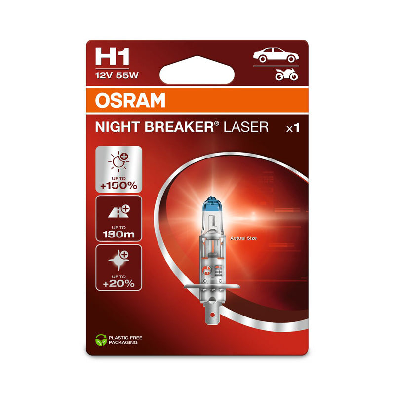 Osram, Night Breaker Laser halogeenipolttimo - H1 - 12V/55W - yksittäiskappale