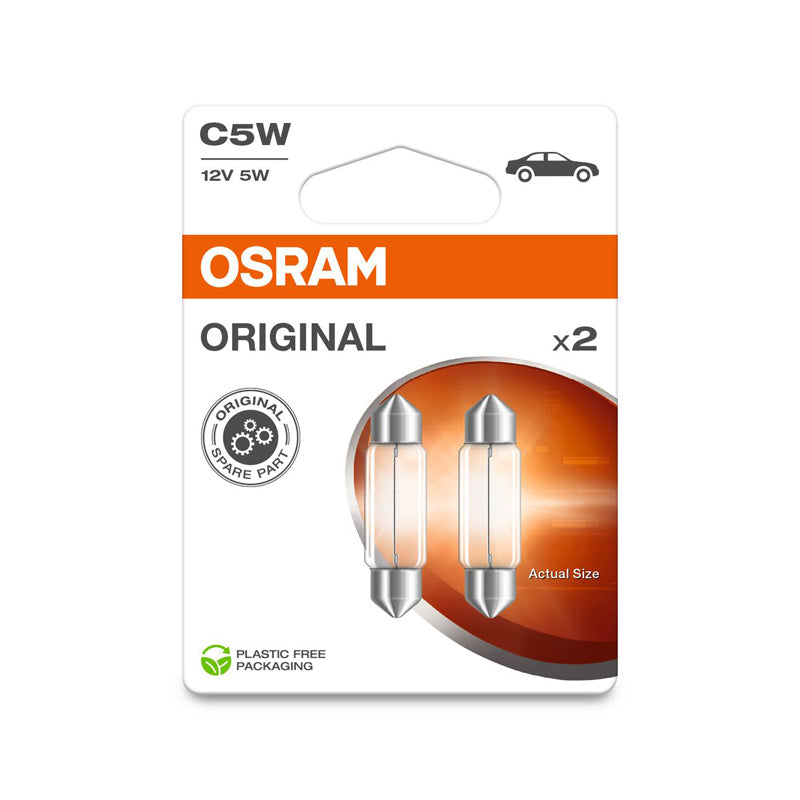 Osram, Original halogeenipolttimot - Pinol 36mm 12/5W - 2 kpl:n sarja