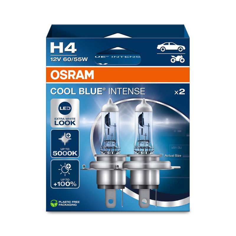 Osram, Cool Blue Intense H4 halogeenipolttimot - 12V/60-55W - 2 kpl:n sarja