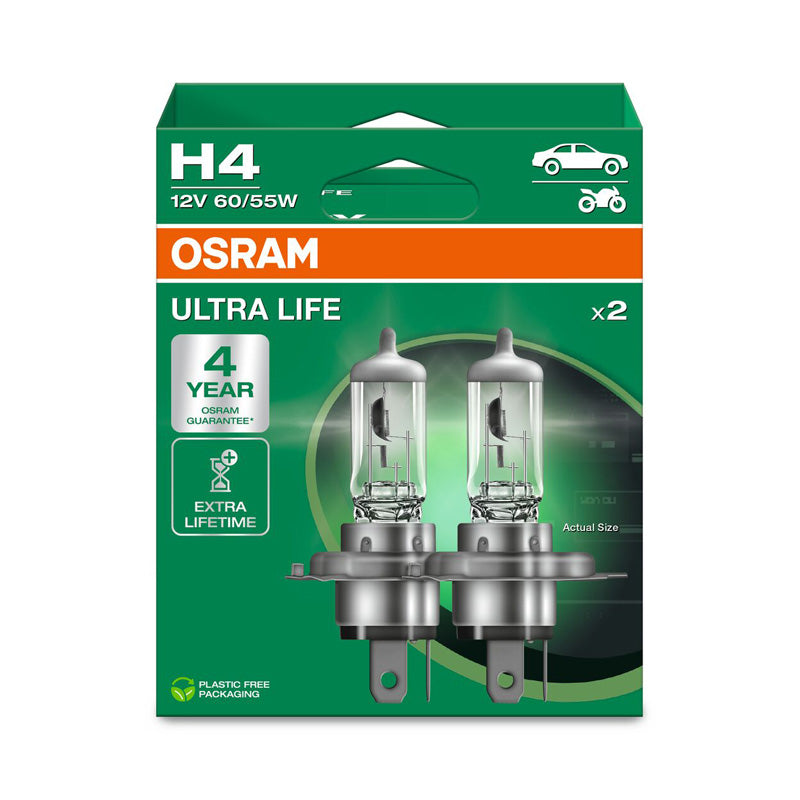 Osram, Ultra Life halogeenipolttimot - H4 - 12V/60-55W - 2 kpl:n sarja