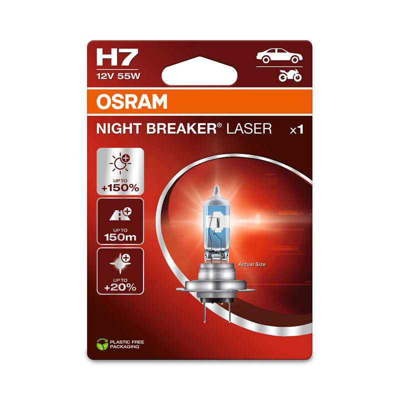 Osram, Night Breaker Laser halogeenipolttimo - H7 - 12V/55W - yksittäiskappale