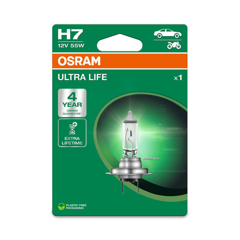Osram, Ultra Life halogeenilamppu - H7 - 12V/55W - yksittäiskappale