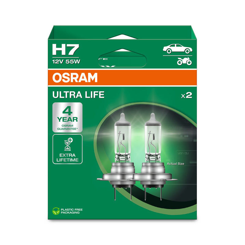 Osram, Ultra Life halogeenilamput - H7 - 12V/55W - 2 kpl:n sarja