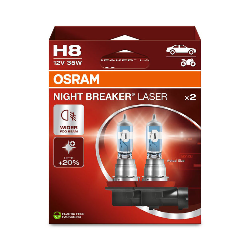 Osram, Night Breaker Laser halogeenilamput - H8 - 12V/35W - 2 kpl.
