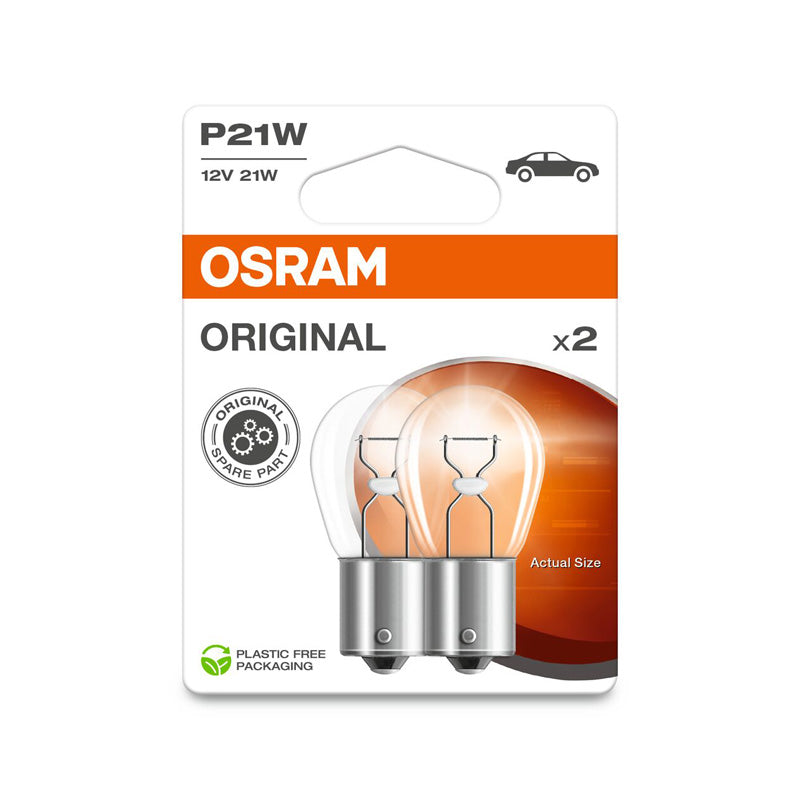 Osram, alkuperäiset halogeenipolttimot - BA15S - 12V/21W - 2 kpl:n sarja