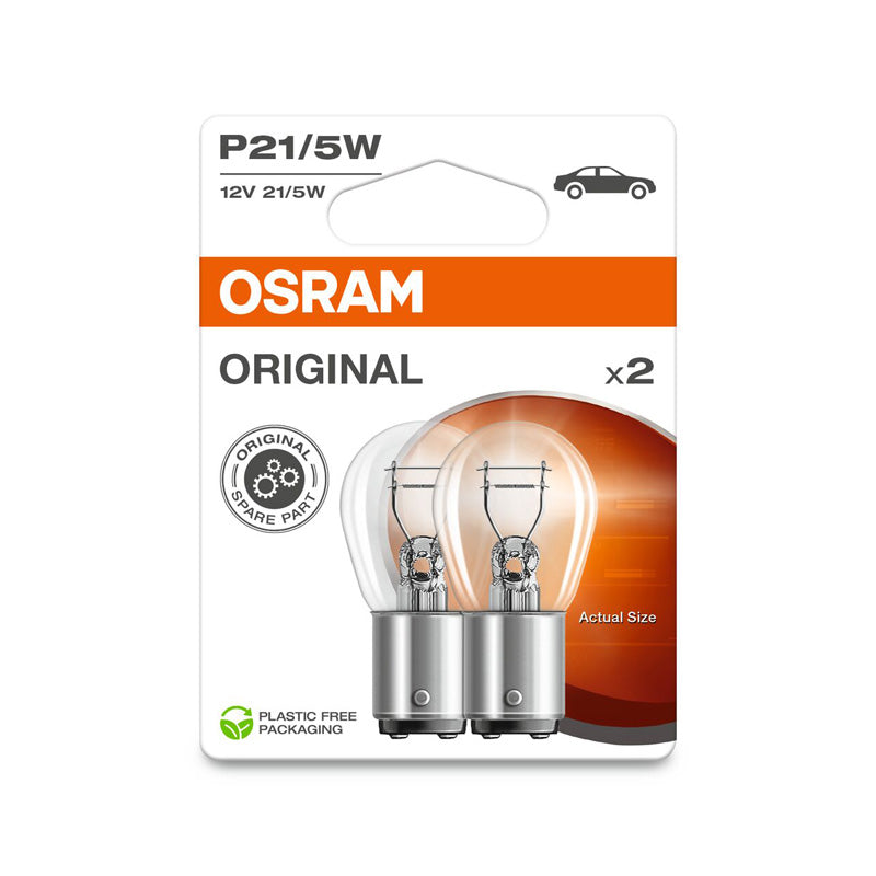 Osram, Original halogeenilamput - BAY15D - 12V/21-5W - 2 kpl:n sarja