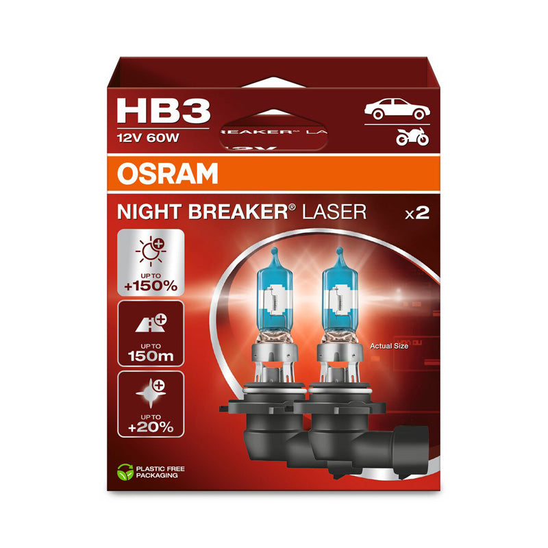 Osram, Night Breaker Laser halogeenipolttimot - HB3 (9005) - 12V/60W - 2 kpl