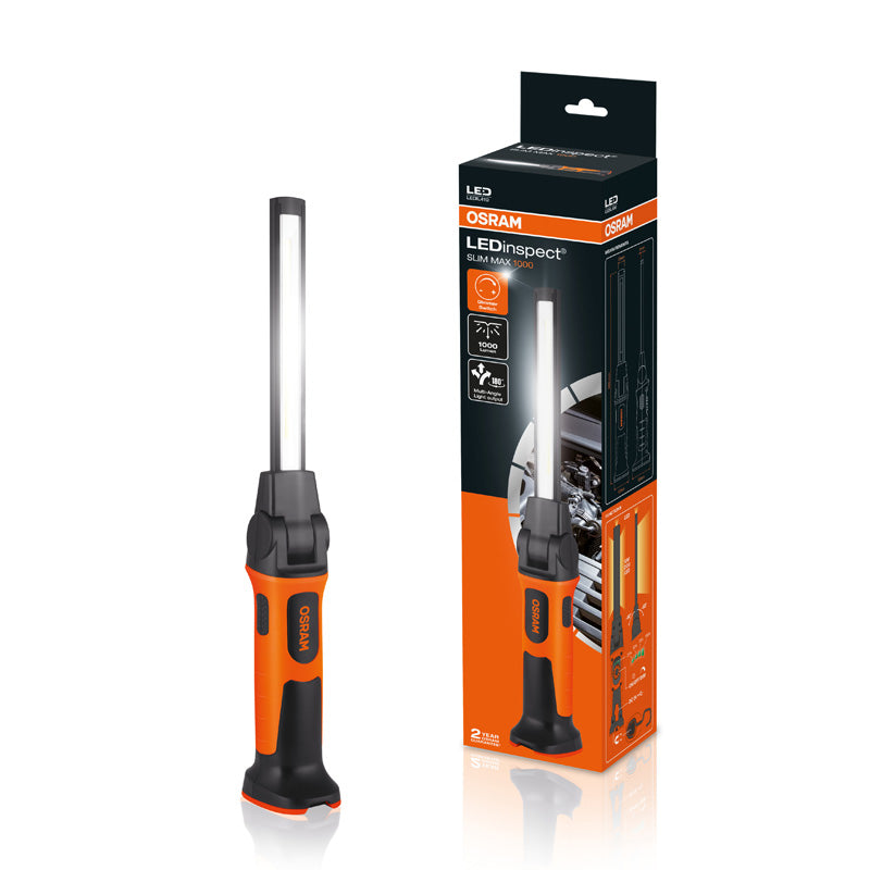 Osram, LED-tarkastusvalo SLIM MAX 1000 - ladattava, veden- ja pölynkestävä