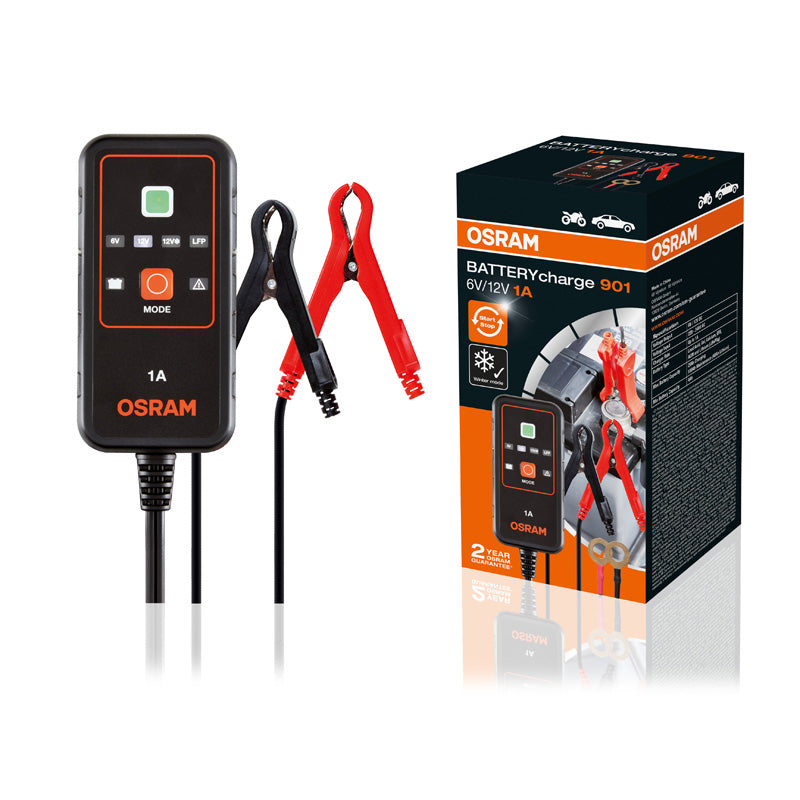 Osram, älykäs akkulaturi 901 - 6V/12V digitaalinäytöllä