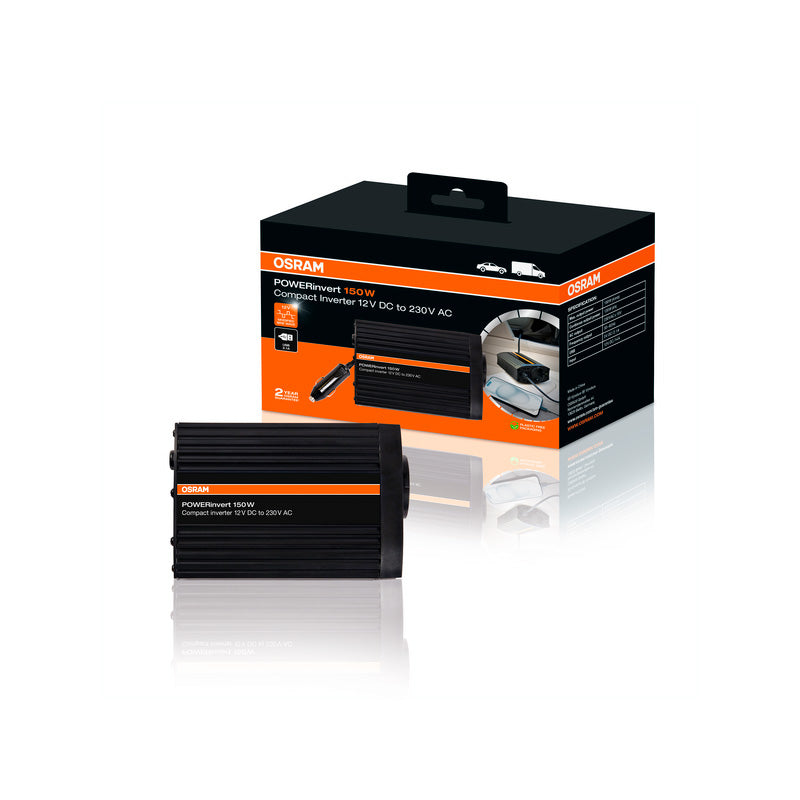 Osram, POWERinvert, muunnettu siniaaltomuunnin, 12V DC, 150W