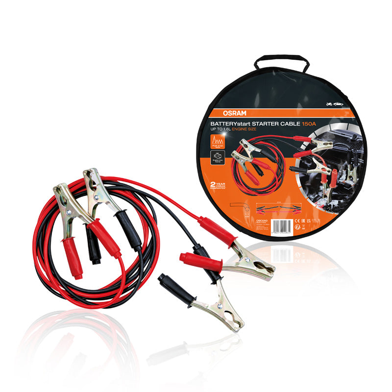 Osram, BATTERYstart 150A - Apukäynnistyskaapelit - 2,5m - 6mm²