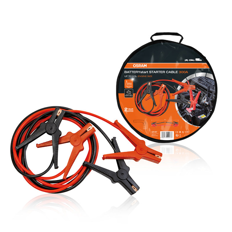Osram, BATTERYstart 300A - Apukäynnistyskaapelit - 3 meter - 150A/300A