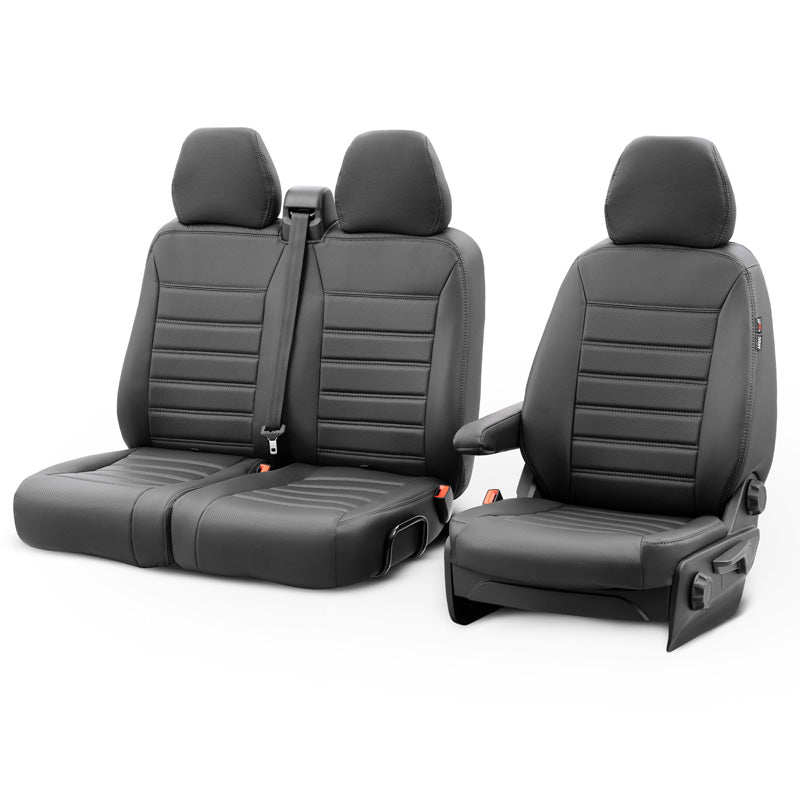 New York Design keinonahkaiset istuinsuojat 2+1 sopivat Renault Trafic/Fiat Talento/Nissan NV300/Opel Vivaro 2014- (kokonainen penkki)