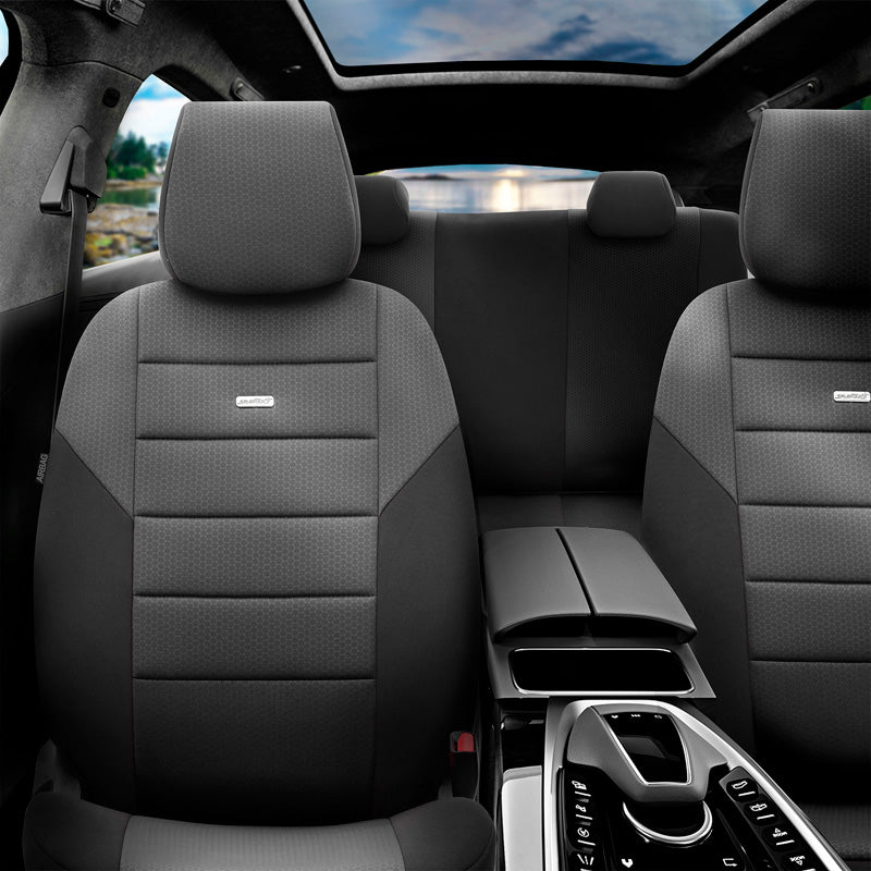 otoM, Sædeovertræk, 'SelectedFit One' Modern Design, Sort - 10-dele, passer til side-airbags