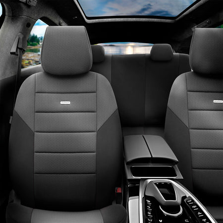 otoM, Sædeovertræk, 'SelectedFit One' Modern Design, Sort - 10-dele, passer til side-airbags