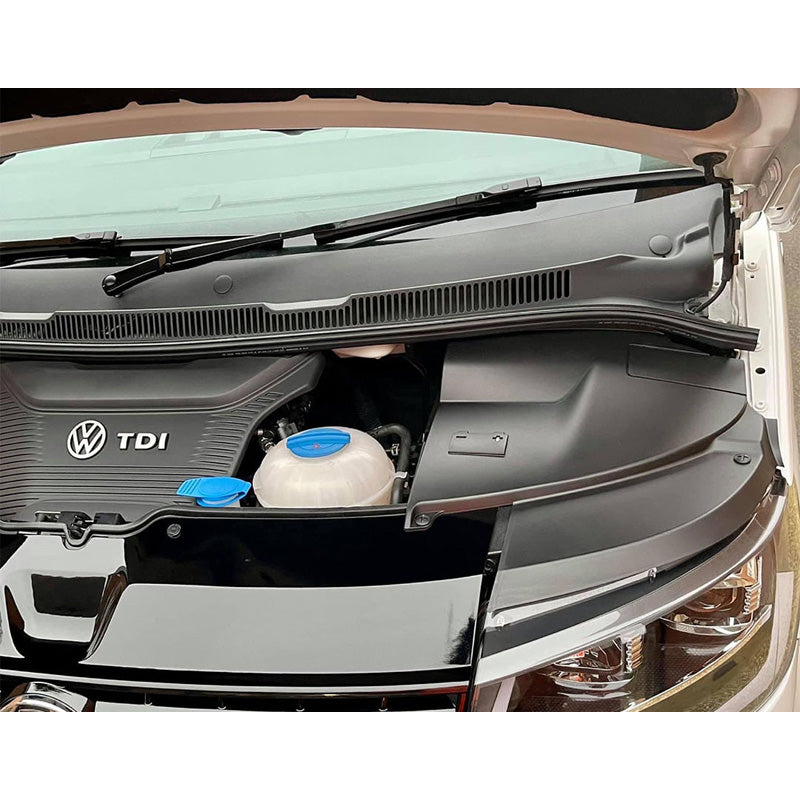 OneWay, akku- ja ajovalokannet, mattamusta, sopii Volkswagen Transporter T5.1 (2010-2015), 2-osainen sarja