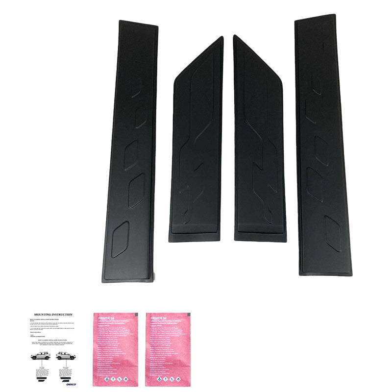 OneWay, Sidoskydd, Matt svart, Passar till Dacia Sandero Stepway II (B52) 2012-2020, 4 delar