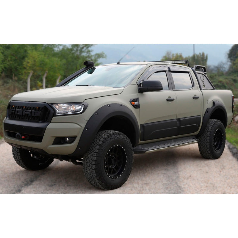 OneWay, kylkilista, kiiltävän musta, sopii Ford Ranger T6/T7/T8 2012-2022, 4 osaa