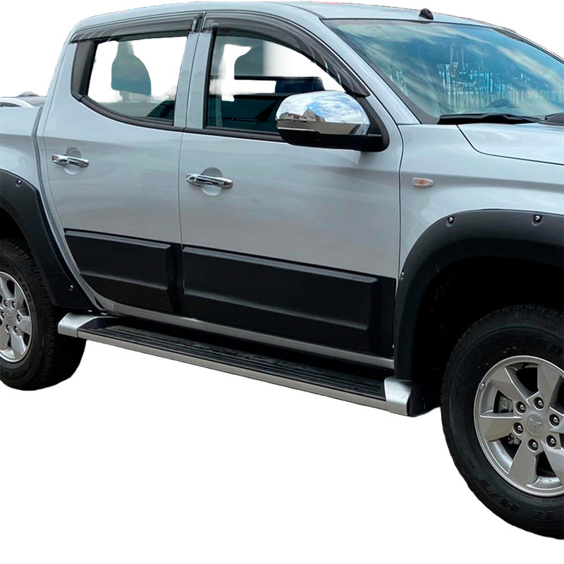 OneWay, sivukoripaneelit, matta musta, sopii Mitsubishi L200 Triton 5/6 (2015-), 4-osainen sarja