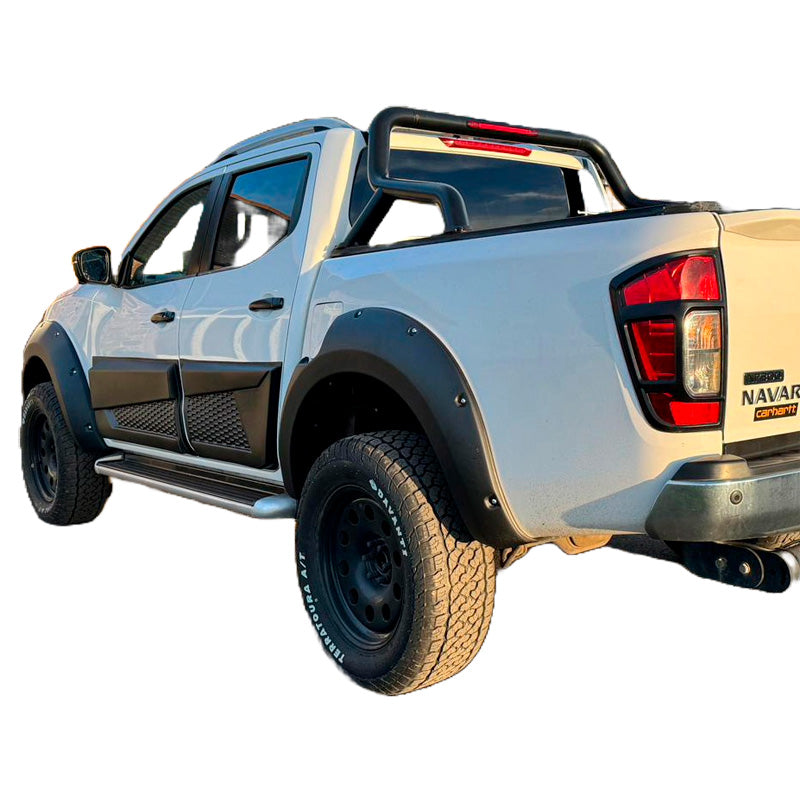OneWay, Sidokantskydd, matt svart, passar till Nissan Navara NP300 (D23) 2014-2021, 4 delar