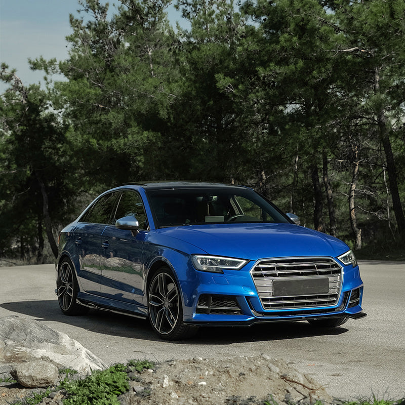 OneWay, Täydellinen korisarja, kiiltävän musta, sopii Audi S3 8V Sedan (2016-2020)