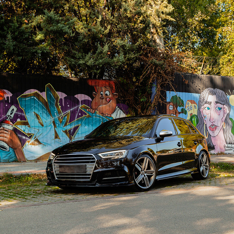 OneWay, Täydellinen korisarja, kiiltävän musta, sopii Audi S3 Sportback 8V Facelift (2016-2020)