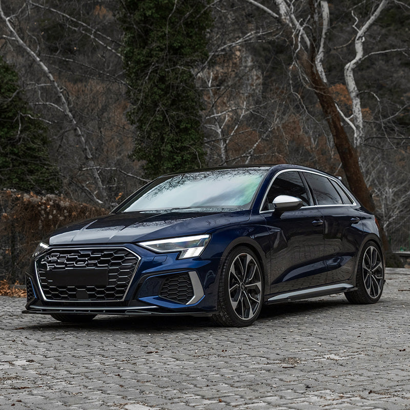 OneWay, täydellinen korisarja, kiiltävän musta, sopii Audi A3 8Y Sportback S3/S-Line (2020-2024)