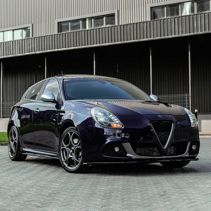 OneWay, täydellinen korisarja, kiiltävän musta, sopii Alfa Romeo Giulietta (2010-2020)