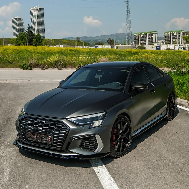 OneWay, Komplett bodykit, blank svart, passar till Audi A3 8Y Sedan S3/S-Line (2020-2024)