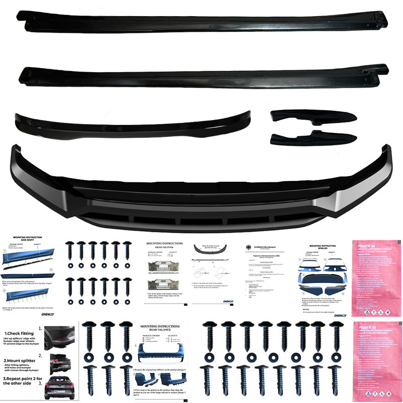 OneWay, täydellinen bodykit, kiiltävän musta, sopii Volkswagen Touareg III R-Line Facelift (2024-)