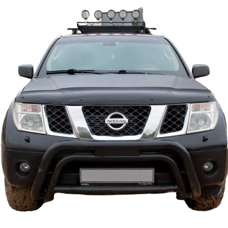OneWay, Motorhuvsskydd, Blank svart, Passar till Nissan Navara D40 2005-2010