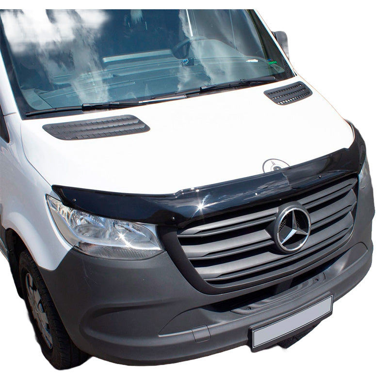 OneWay, Konepellinsuoja, Kiiltävä musta, Sopii Mercedes Sprinter W907 (2018-), 100% ajoneuvokohtainen istuvuus