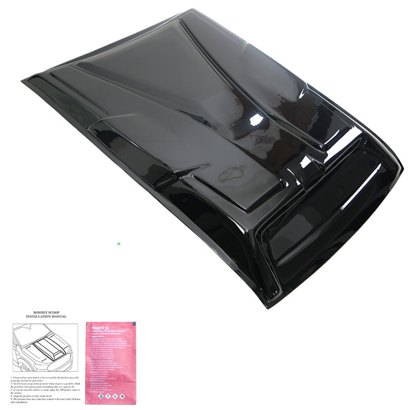OneWay, Motorhuvsscoop, Glanssvart, Passar till Nissan Navara NP300 (D23) 2014-2021