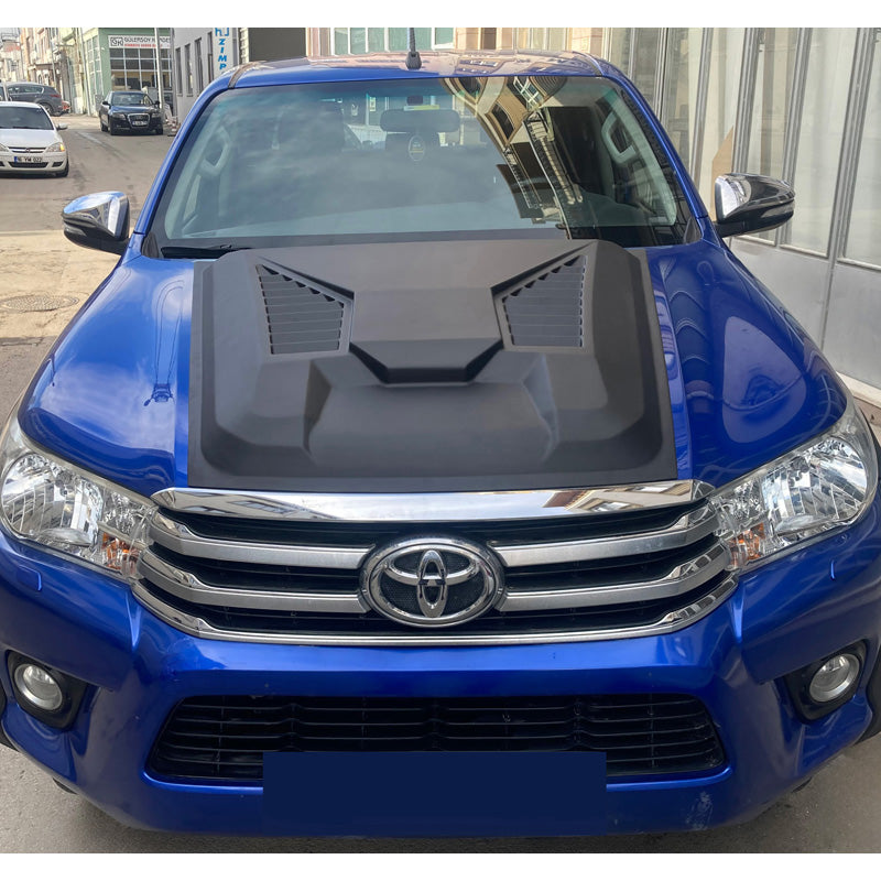 OneWay, Konepellin scoop, mattamusta, sopii Toyota Hilux 8. generation (2015-2020), Version 2